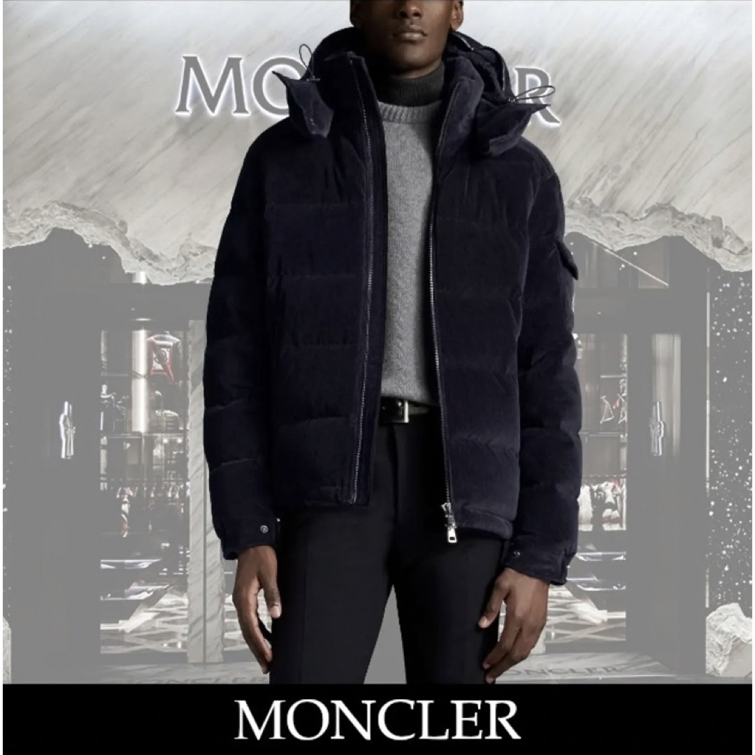 MONCLER(モンクレール)の希少　モンクレール　コーデュロイ　MAYA 国内正規品　ブラック1 メンズのジャケット/アウター(ダウンジャケット)の商品写真