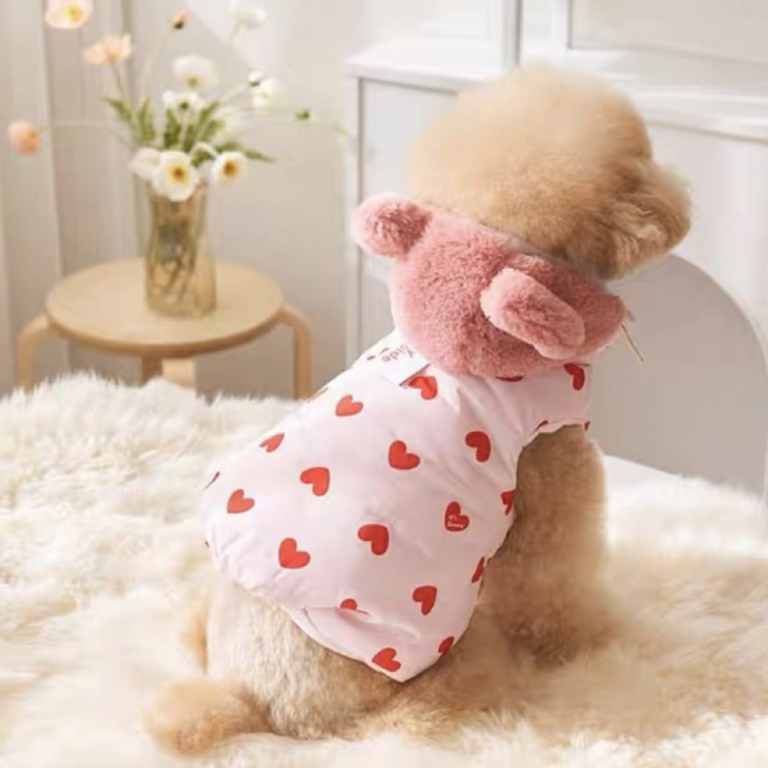 【新品】可愛い♡くまさんなりきりベスト　犬服　ドッグウェア　アウター　ダウン その他のペット用品(犬)の商品写真