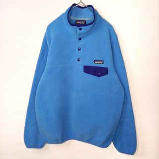 パタゴニア(patagonia)のパタゴニア　シンチラ　スナップT　フリース　プルオーバー　廃盤　刺繍　水色　S(その他)