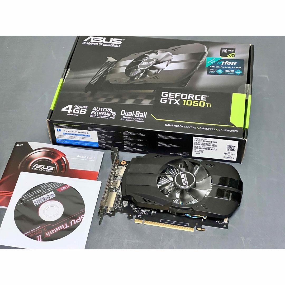 PCパーツASUS GEFORCE GTX 1050Ti  PH-GTX1050TI-4G