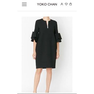 YOKO CHAN  ヨーコチャン ティアードスリーブ パールドレス 36 黒入学式