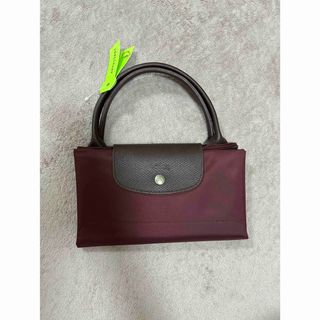 ロンシャン(LONGCHAMP)の新品未使用　人気　ロンシャン　ハンドバッグ　ル プリアージュグリーンワインレッド(トートバッグ)