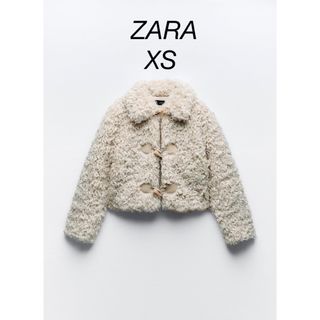 ザラ(ZARA)のZARA クロップド フェイクファー ジャケット(毛皮/ファーコート)