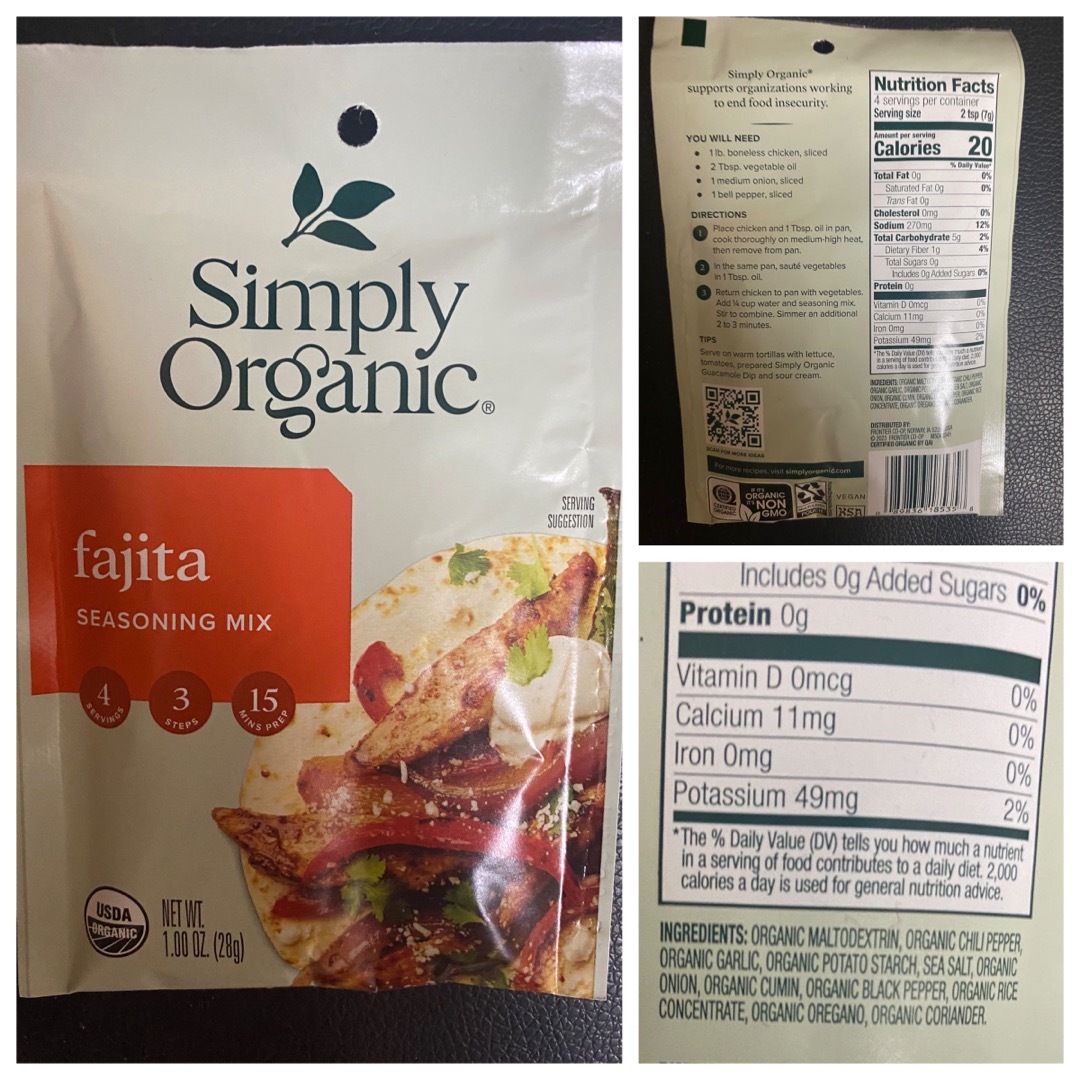 Simply Organic ファヒータ　ミックス　 食品/飲料/酒の食品(調味料)の商品写真