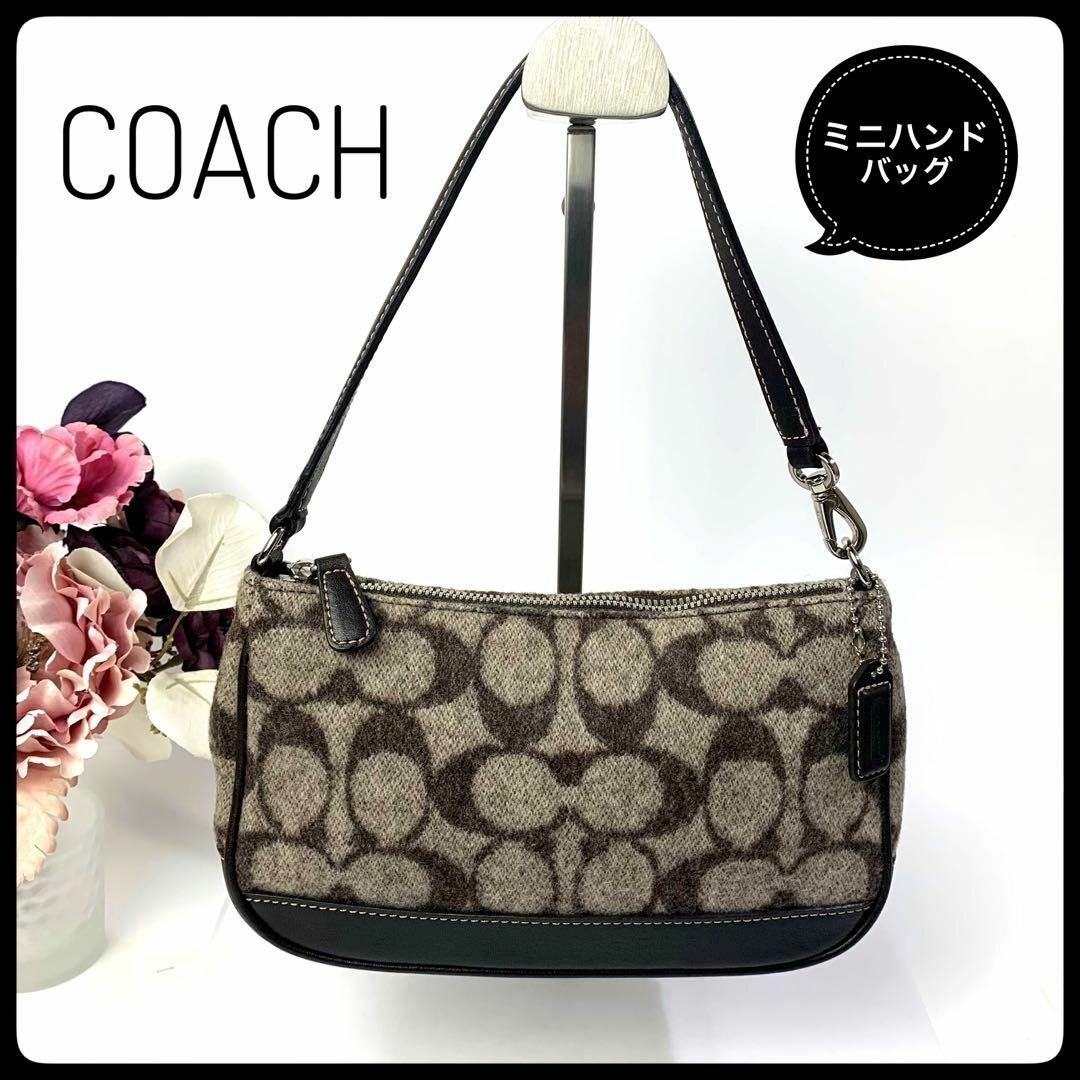 COACH - COACH コーチ ハンドバッグ ミニバッグ ウール レザー ...