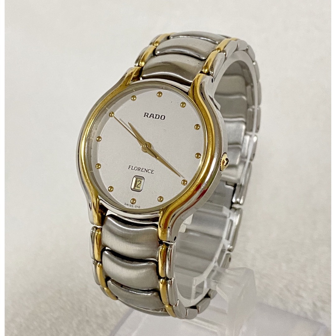 RADO(ラドー)のRADO ラドー フローレンス QZ YG×SS デイト シルバー文字盤 NBG メンズの時計(腕時計(アナログ))の商品写真