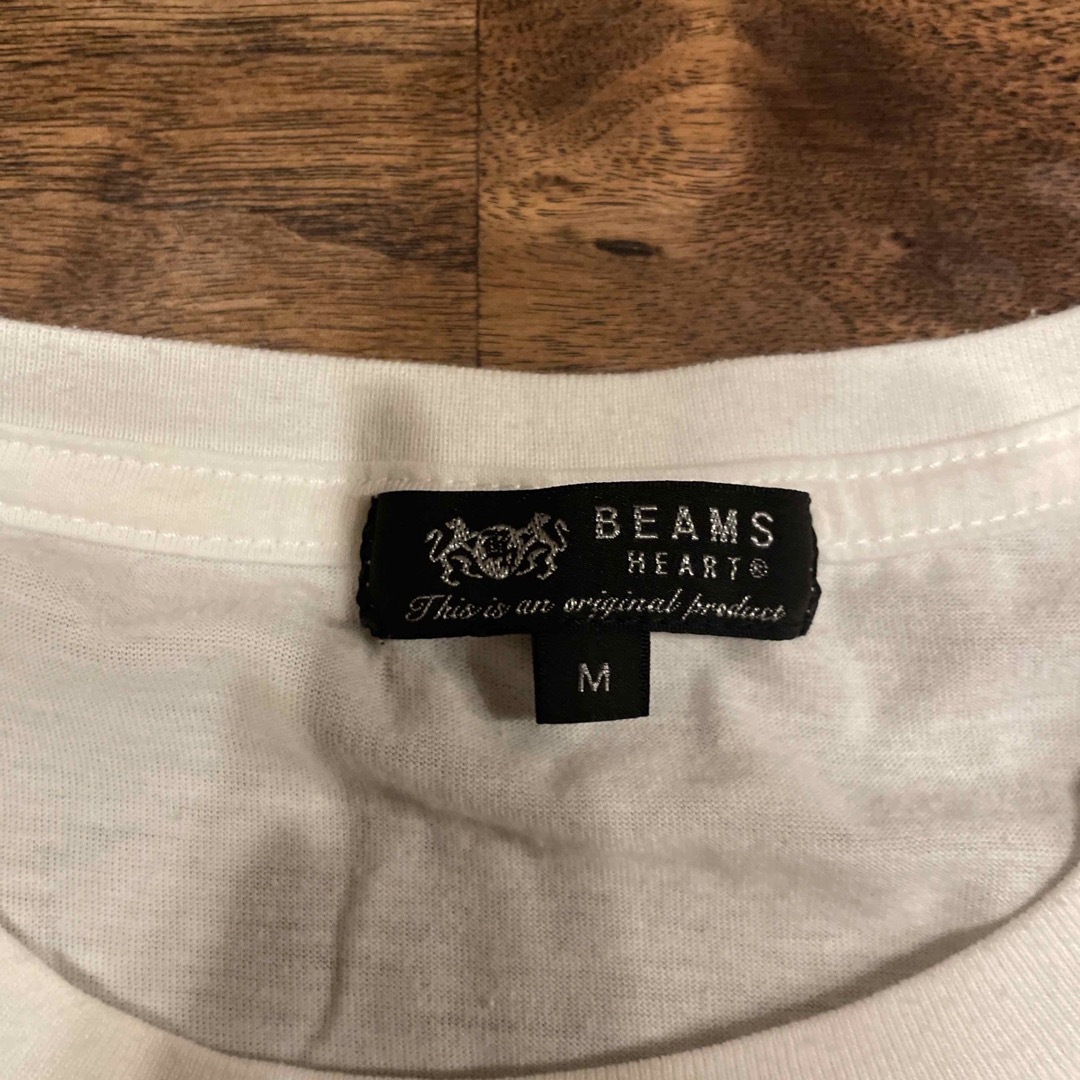 BEAMS(ビームス)のBEAMS HEART 白Tシャツ　mサイズ メンズのトップス(Tシャツ/カットソー(半袖/袖なし))の商品写真