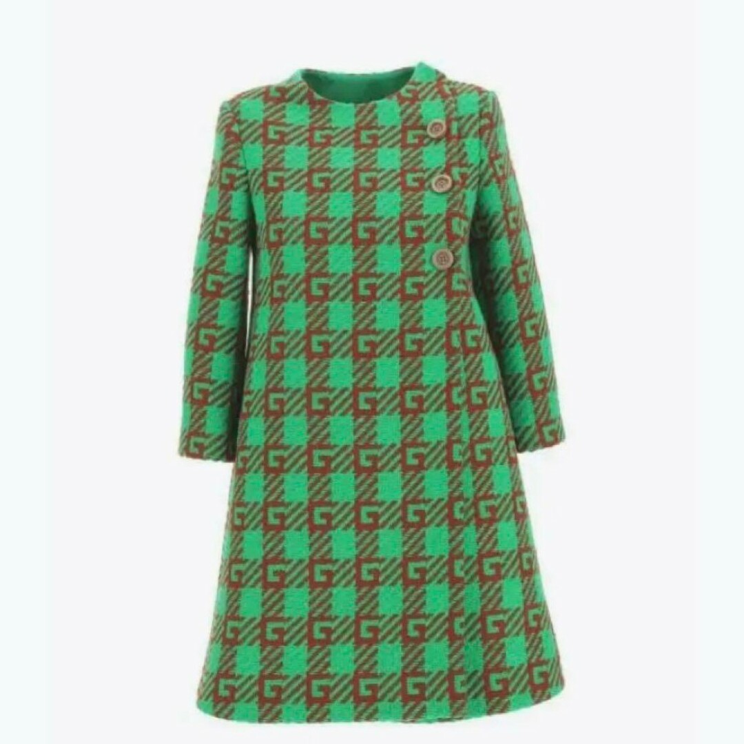 Gucci(グッチ)のGucci Check Wool Coat With Square G 10 キッズ/ベビー/マタニティのキッズ服女の子用(90cm~)(コート)の商品写真