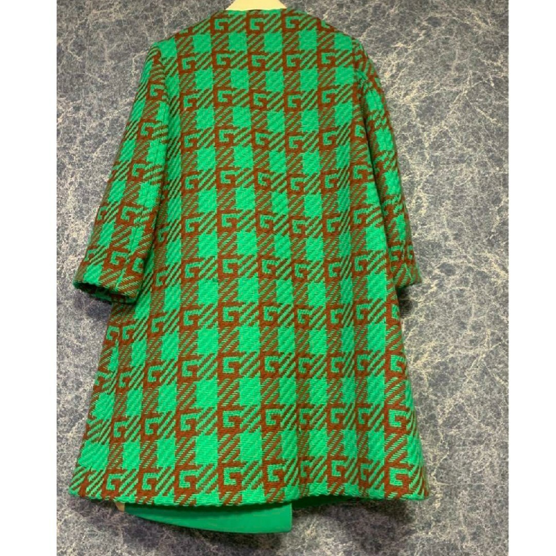 Gucci(グッチ)のGucci Check Wool Coat With Square G 10 キッズ/ベビー/マタニティのキッズ服女の子用(90cm~)(コート)の商品写真