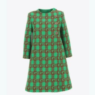 Gucci Check Wool Coat With Square G 10