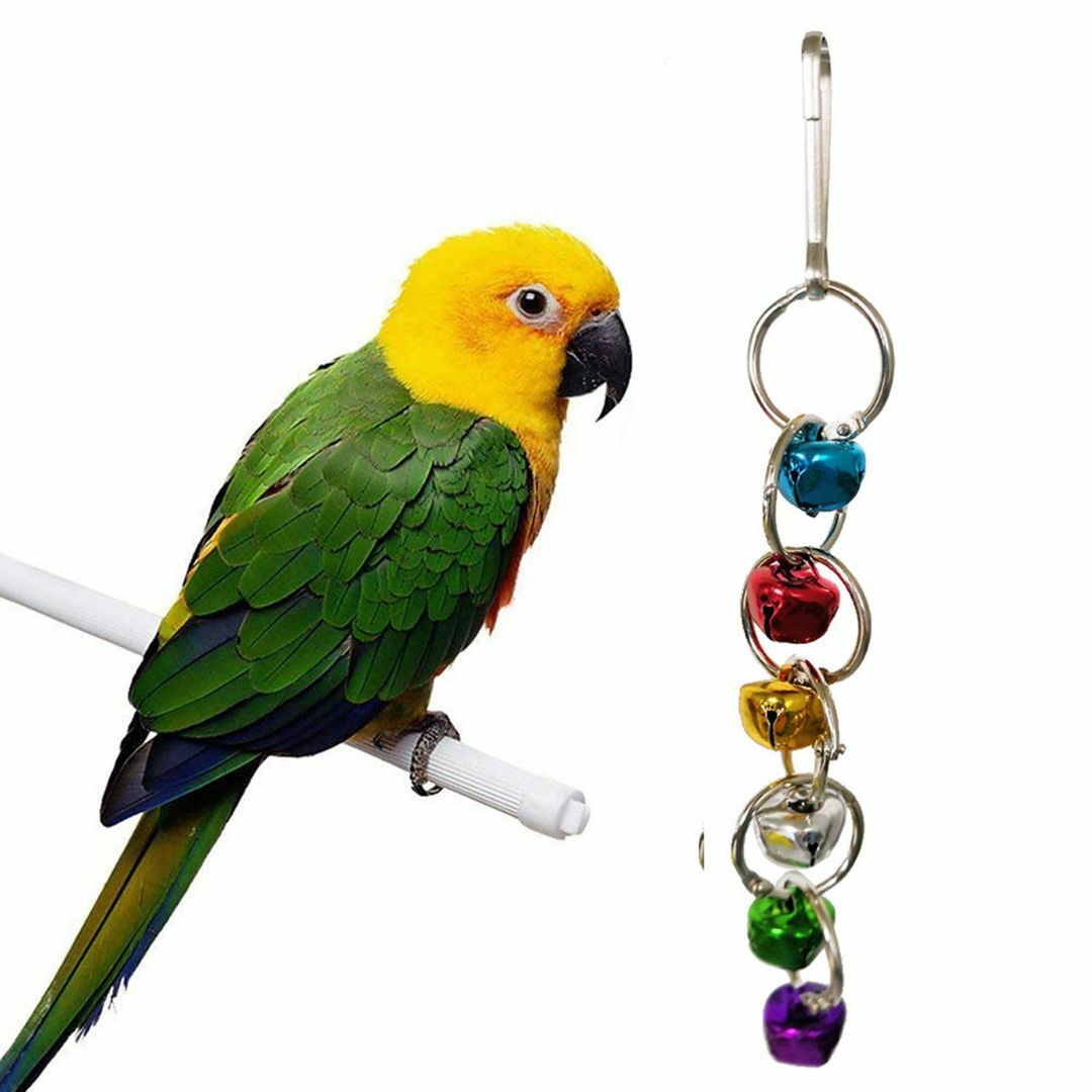 インコ おもちゃ 7点セット 鳥のおもちゃ ブランコ ロープ 鈴 止まり木 吊り その他のペット用品(鳥)の商品写真