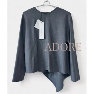 サイズ38◆幻◆希少 定価3.5万円 ADORE　ウールスムースラグランブラウス