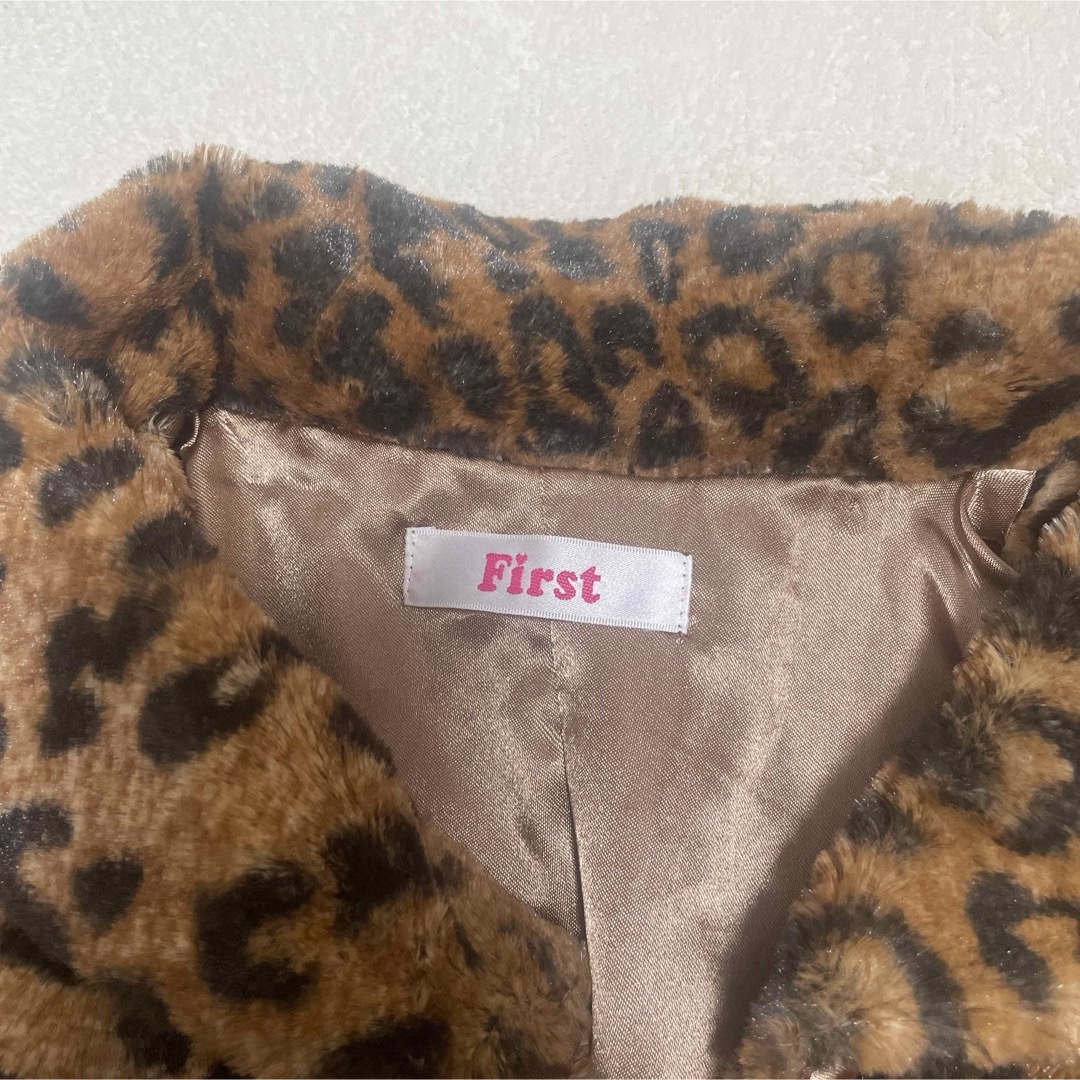 INGNI First(イングファースト)のFｉｒｓｔ　ヒョウ柄　ファー上着　Lサイズ キッズ/ベビー/マタニティのキッズ服女の子用(90cm~)(ジャケット/上着)の商品写真