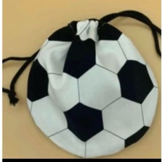 まん丸巾着　サッカーボール柄(外出用品)