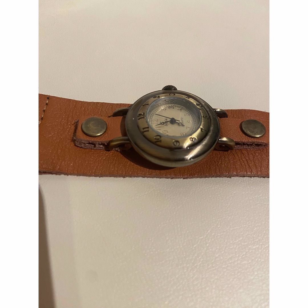 Ane Mone(アネモネ)の腕時計　アンティーク　leau  レザーベルト　アナログ　アネモネ　レディース  レディースのファッション小物(腕時計)の商品写真