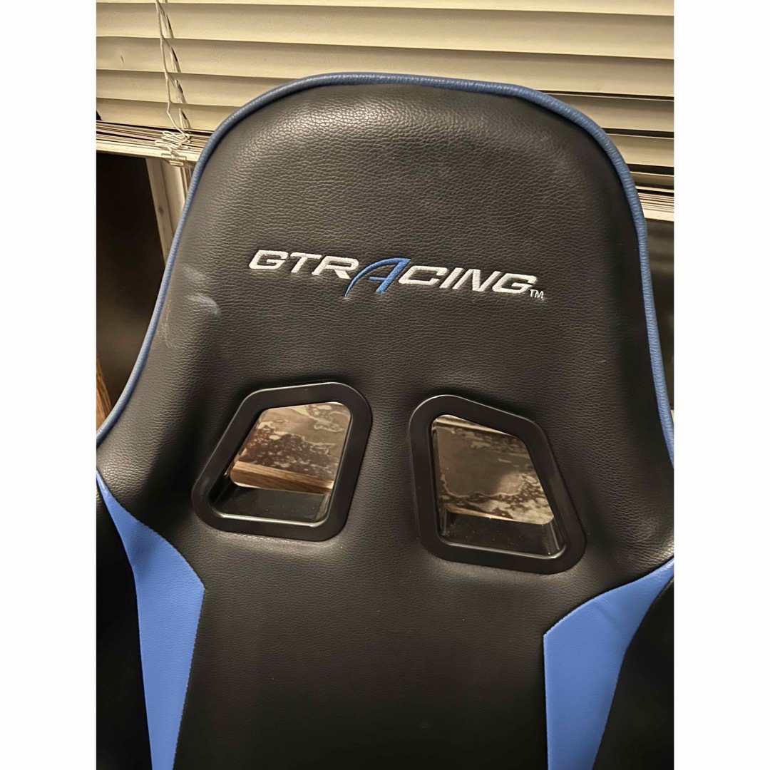 GTR RACING ゲーミングチェア　青&黒 インテリア/住まい/日用品の椅子/チェア(デスクチェア)の商品写真