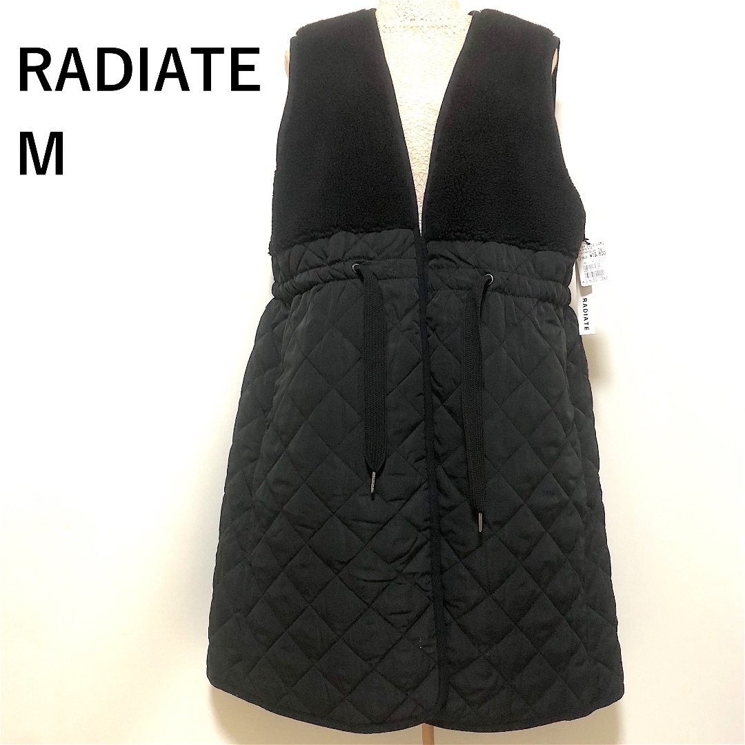 ヤマダヤスコットクラブ (RADIATE) 　新品　キルティングボアベスト　黒　秋冬