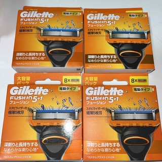 ジレット(Gillette)の＜新品未開封＞ジレットフュージョン 5＋1 電動タイプ 替刃8個入 4セット(メンズシェーバー)