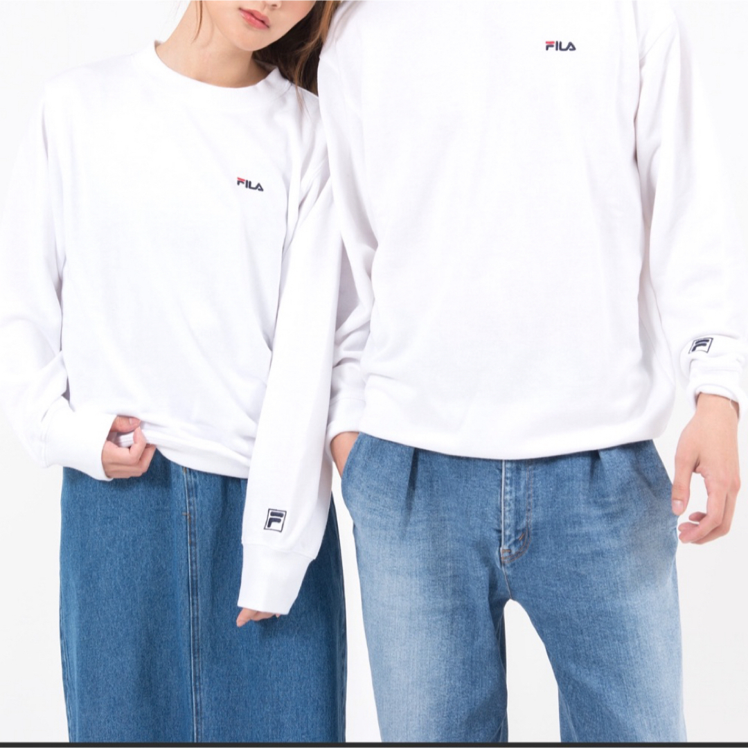 FILA(フィラ)のFILA フィラ トレーナー スウェット トップス ホワイト 長袖 メンズのトップス(スウェット)の商品写真