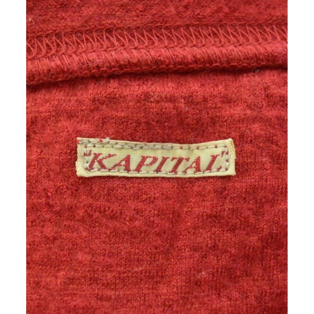 KAPITAL(キャピタル)のKAPITAL キャピタル Tシャツ・カットソー 2(M位) 赤 【古着】【中古】 メンズのトップス(Tシャツ/カットソー(半袖/袖なし))の商品写真