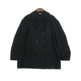 ブラックコムデギャルソン(BLACK COMME des GARCONS)のBLACK COMME des GARCONS ピーコート S 黒 【古着】【中古】(ピーコート)