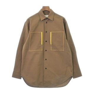 ジルサンダー(Jil Sander)のJIL SANDER ジルサンダー カジュアルシャツ 37(XS位) 茶 【古着】【中古】(シャツ)