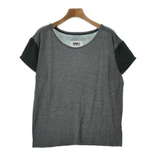 エムエムシックス(MM6)のMM6 エムエムシックス Tシャツ・カットソー M グレーx黒 【古着】【中古】(カットソー(半袖/袖なし))