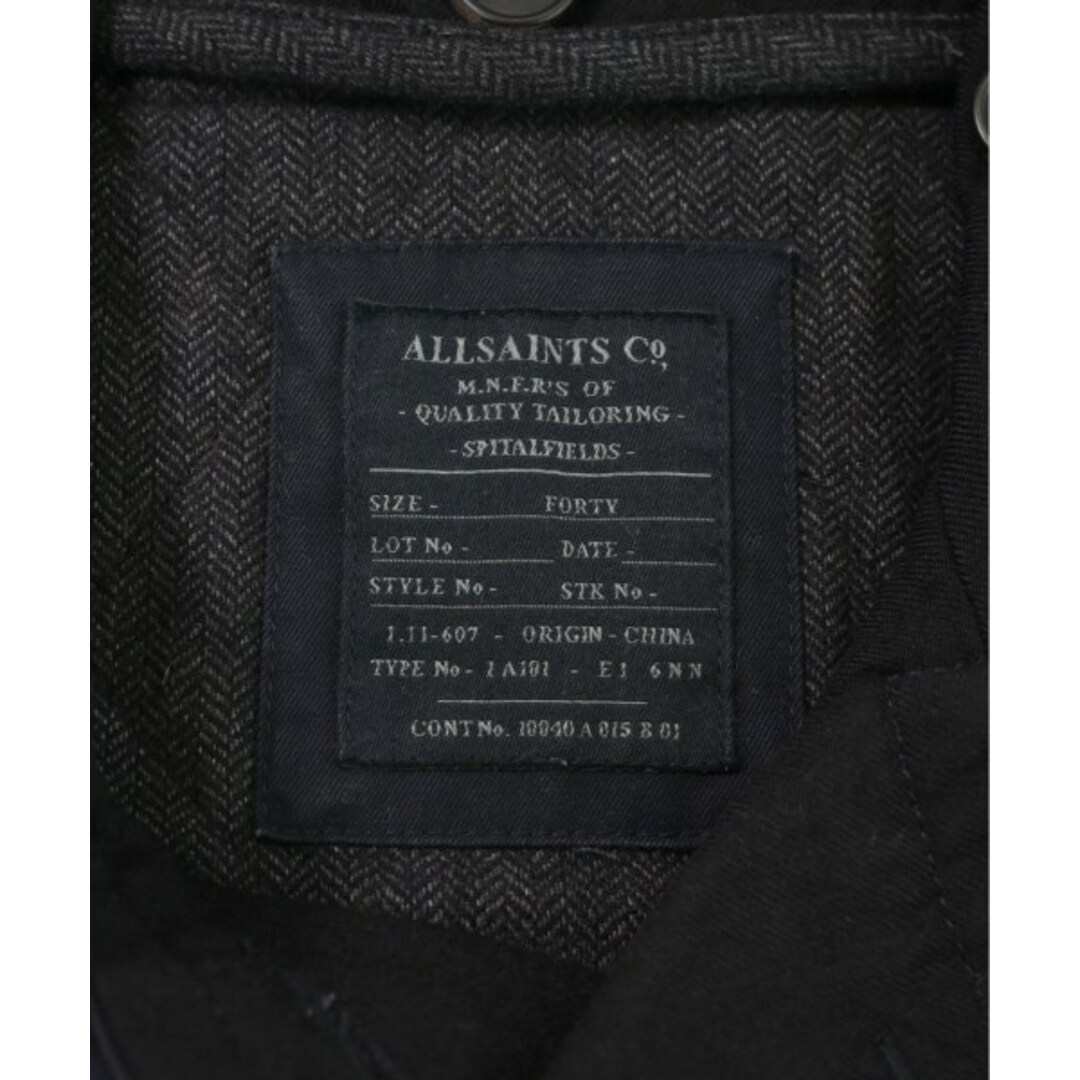 All Saints(オールセインツ)のALLSAINTS オールセインツ トレンチコート -(M位) 紺 【古着】【中古】 メンズのジャケット/アウター(トレンチコート)の商品写真
