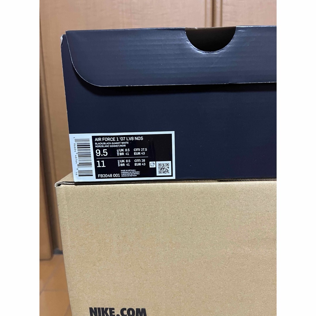 エアフォース1 '07 LV8 NOS 黒 ブラック　27.5㎝NIKEのエアフォース1