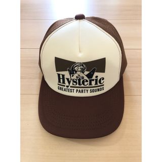 ヒステリックグラマー(HYSTERIC GLAMOUR)のヒステリックグラマー　GUITAR GIRL メッシュキャップ　茶色(キャップ)