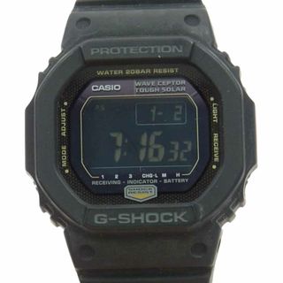 ジーショック(G-SHOCK)のG-SHOCK ジーショック 時計 GW-5600CFJ-1JF 電波ソーラー ELバックライト ベルトカスタム リストウォッチ 腕時計 ブラック系 グリーン系【中古】(腕時計(アナログ))