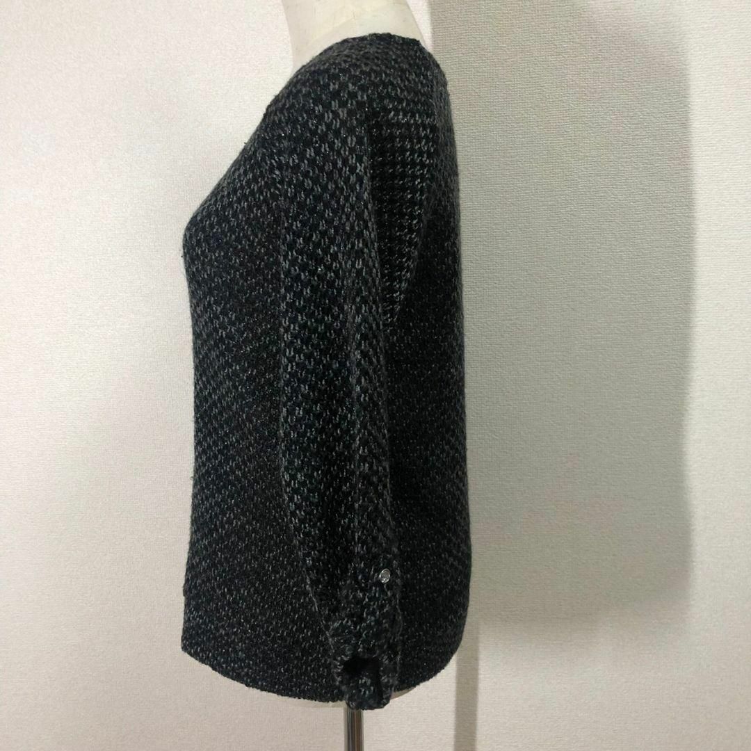 REORMIX ニット ローゲージニット 透け編み 七分袖 ロールアップ レディースのトップス(ニット/セーター)の商品写真