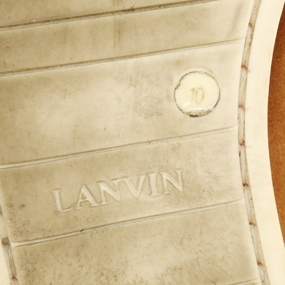 LANVIN(ランバン)の【中古】ランバン LANVIN コンビレザー デッキシューズ ブラウン系【サイズ10】【メンズ】 メンズの靴/シューズ(デッキシューズ)の商品写真