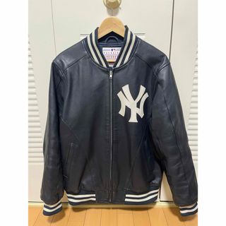 シュプリーム(Supreme)のSUPREME YANKEES LEATHER VARSITY JACKET(スタジャン)