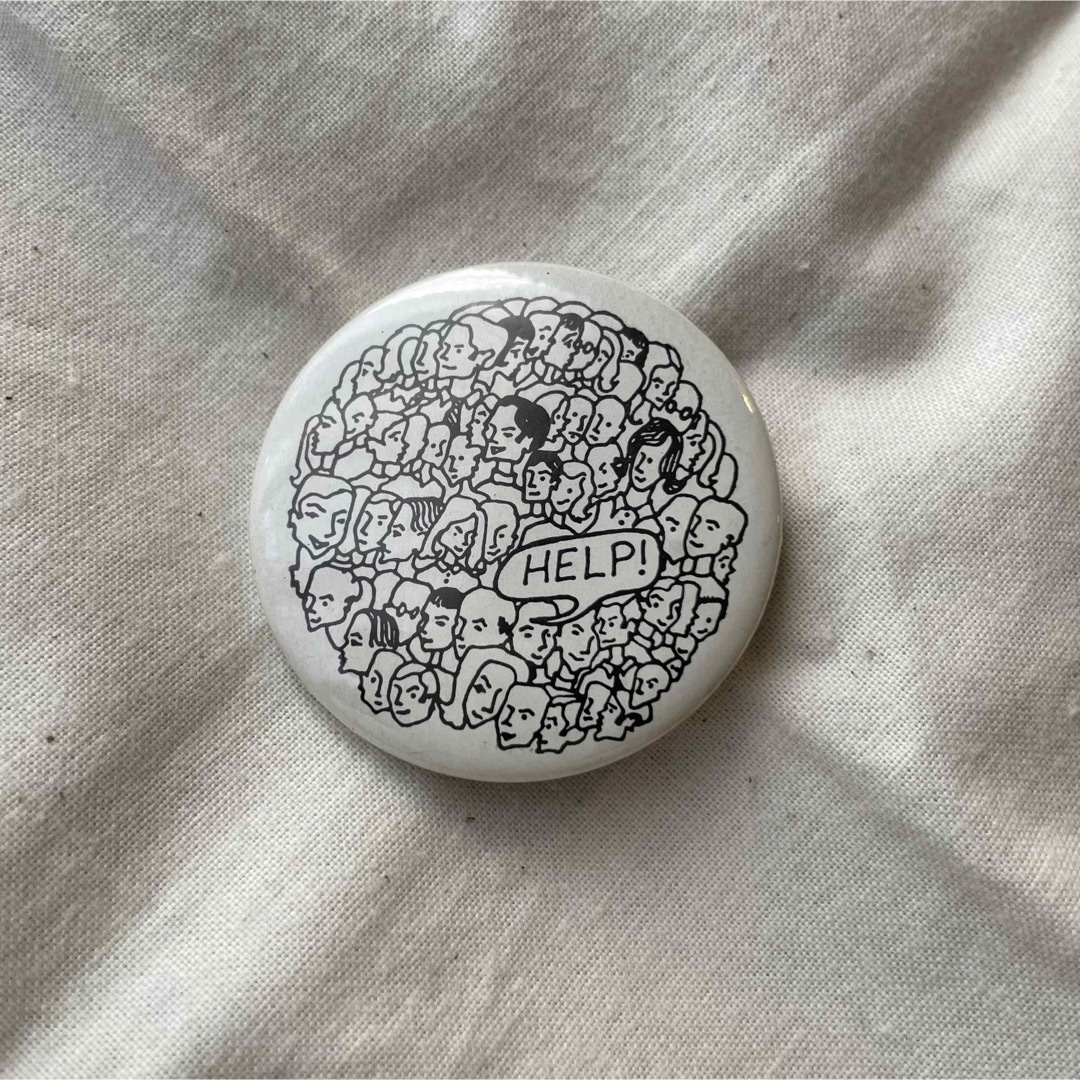 60s~ Vintage Button Badge " HELP ! " メンズのファッション小物(その他)の商品写真