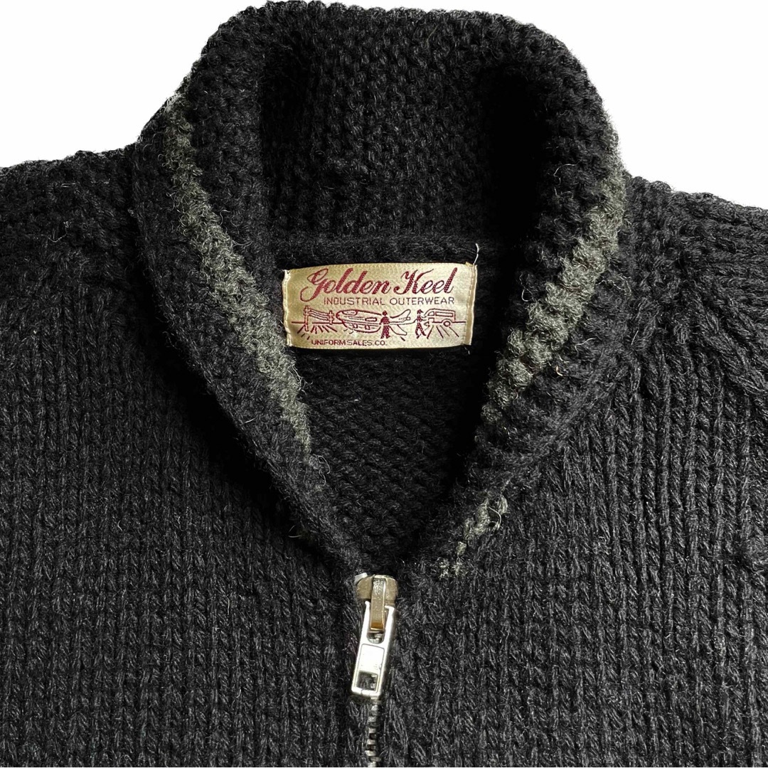 希少 Vintage Cowichan Sweater Black Wolf メンズのトップス(ニット/セーター)の商品写真