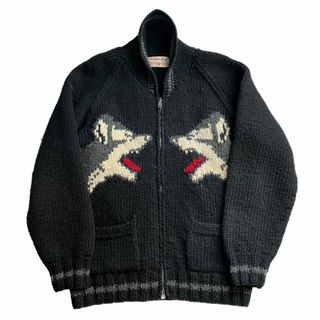 希少 Vintage Cowichan Sweater Black Wolf(ニット/セーター)