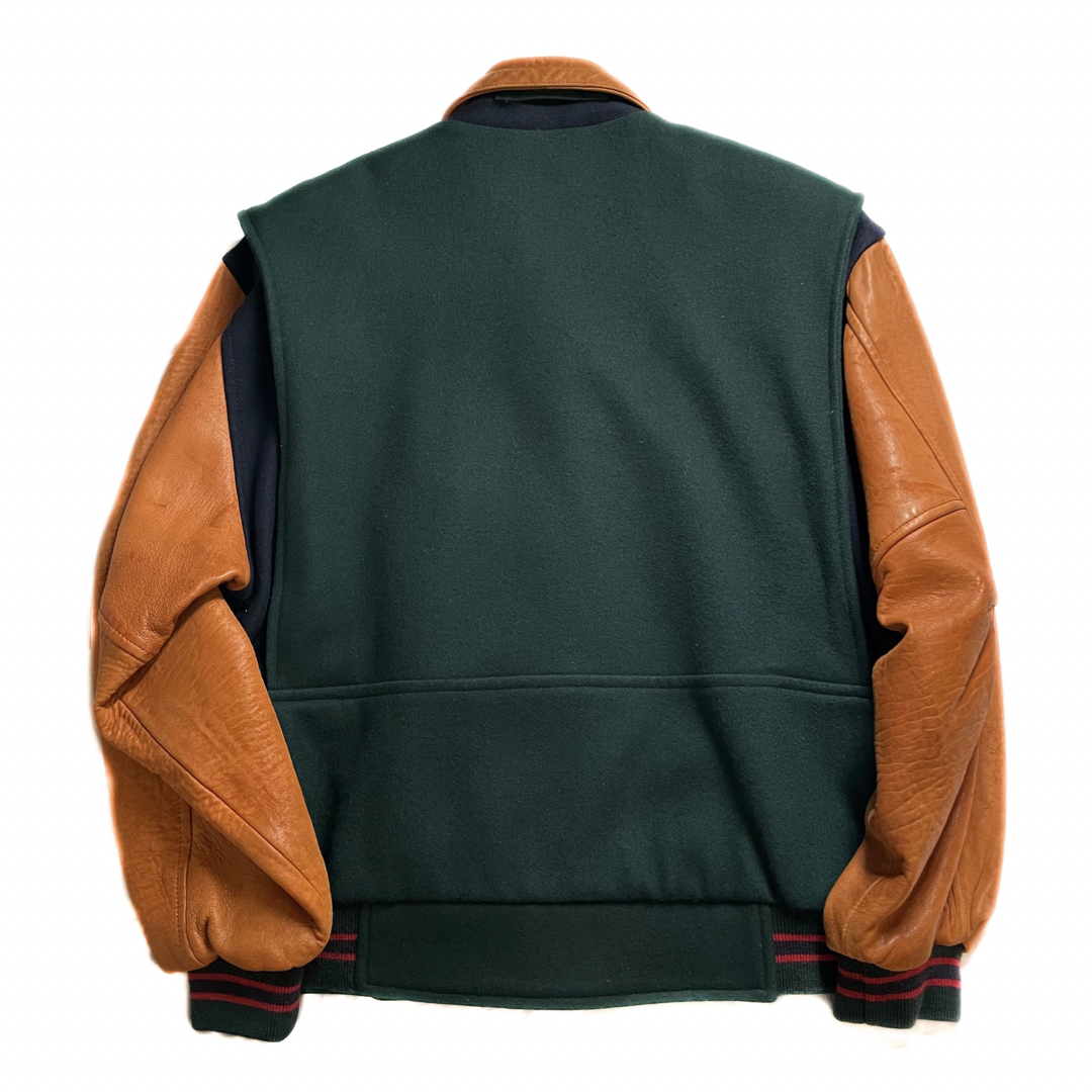 90s GANT Vintage Leather Stadium Jacket メンズのジャケット/アウター(ブルゾン)の商品写真