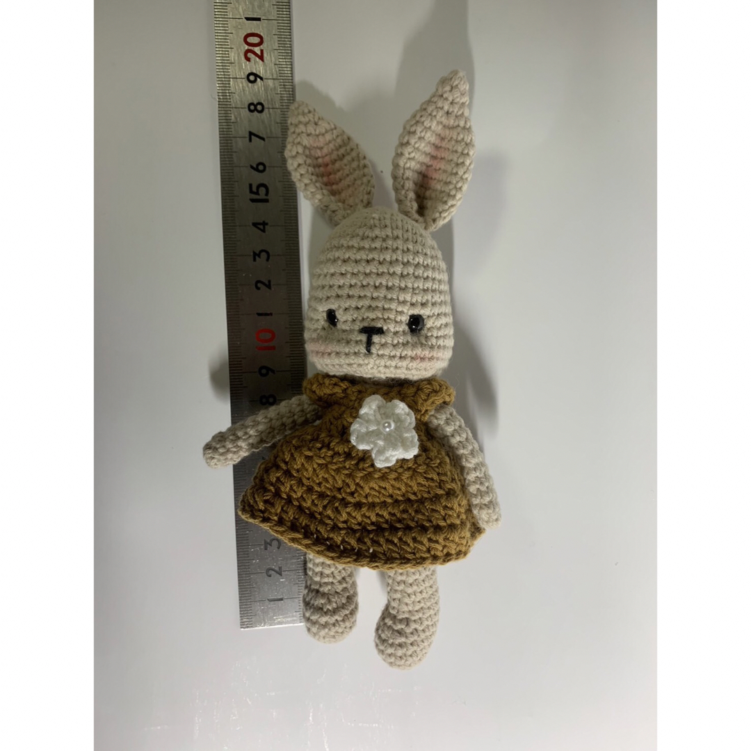 うさぎ　あみぐるみ　ハンドメイド ハンドメイドのぬいぐるみ/人形(あみぐるみ)の商品写真