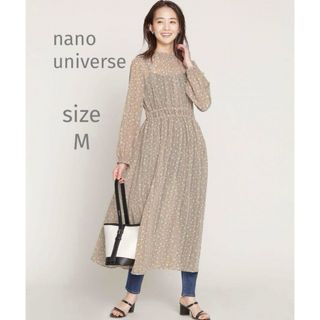 ナノユニバース(nano・universe)のnanouniverse シフォンワンピース 透け感 きれいめ 花柄(ロングワンピース/マキシワンピース)