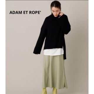 アダムエロぺ(Adam et Rope')のADAM ET ROPE'  リブ編み タートルニットプルオーバー (Tシャツ(長袖/七分))