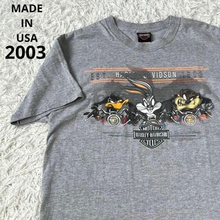 ハーレーダビッドソン(Harley Davidson)のハーレーダビッドソン　ルーニーテューンズ　古着　Tシャツ　2003 ビンテージ(Tシャツ/カットソー(半袖/袖なし))