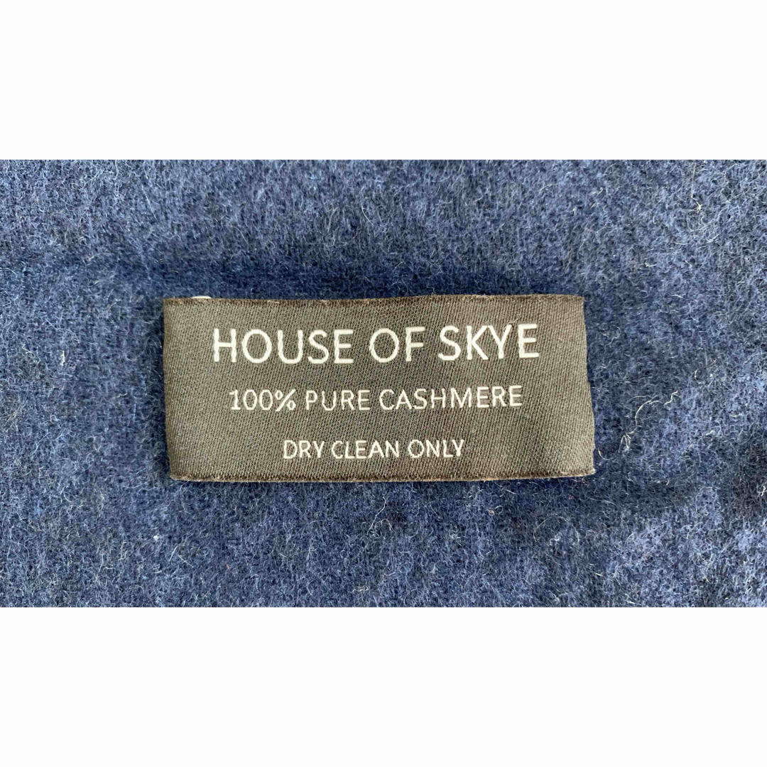 HOUSE OF SKYE ピュア　カシミア　マフラー　ストール　大判　ネイビー レディースのファッション小物(マフラー/ショール)の商品写真