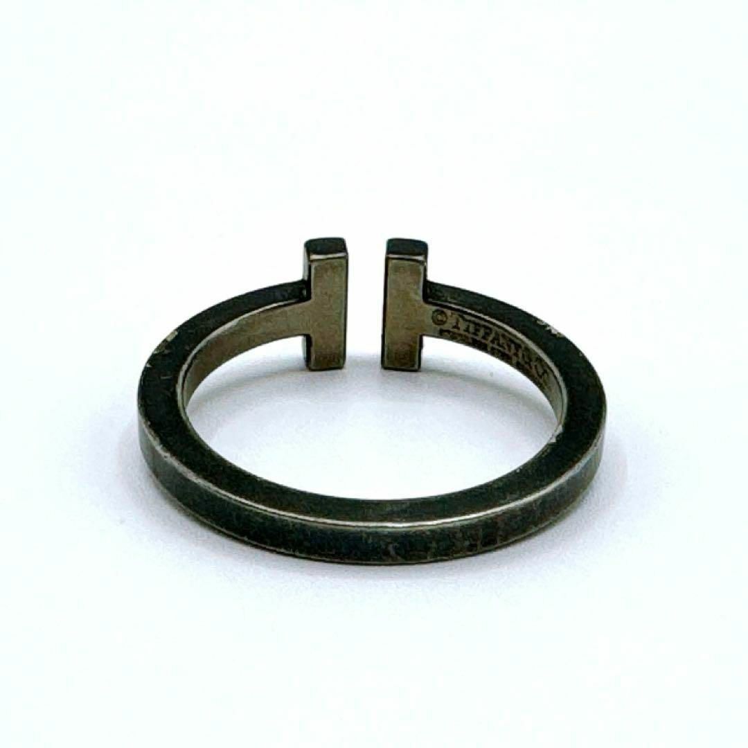 ティファニー Tスクエア SS リング  黒　ブラック　ユニセックス　メンズ メンズのアクセサリー(リング(指輪))の商品写真