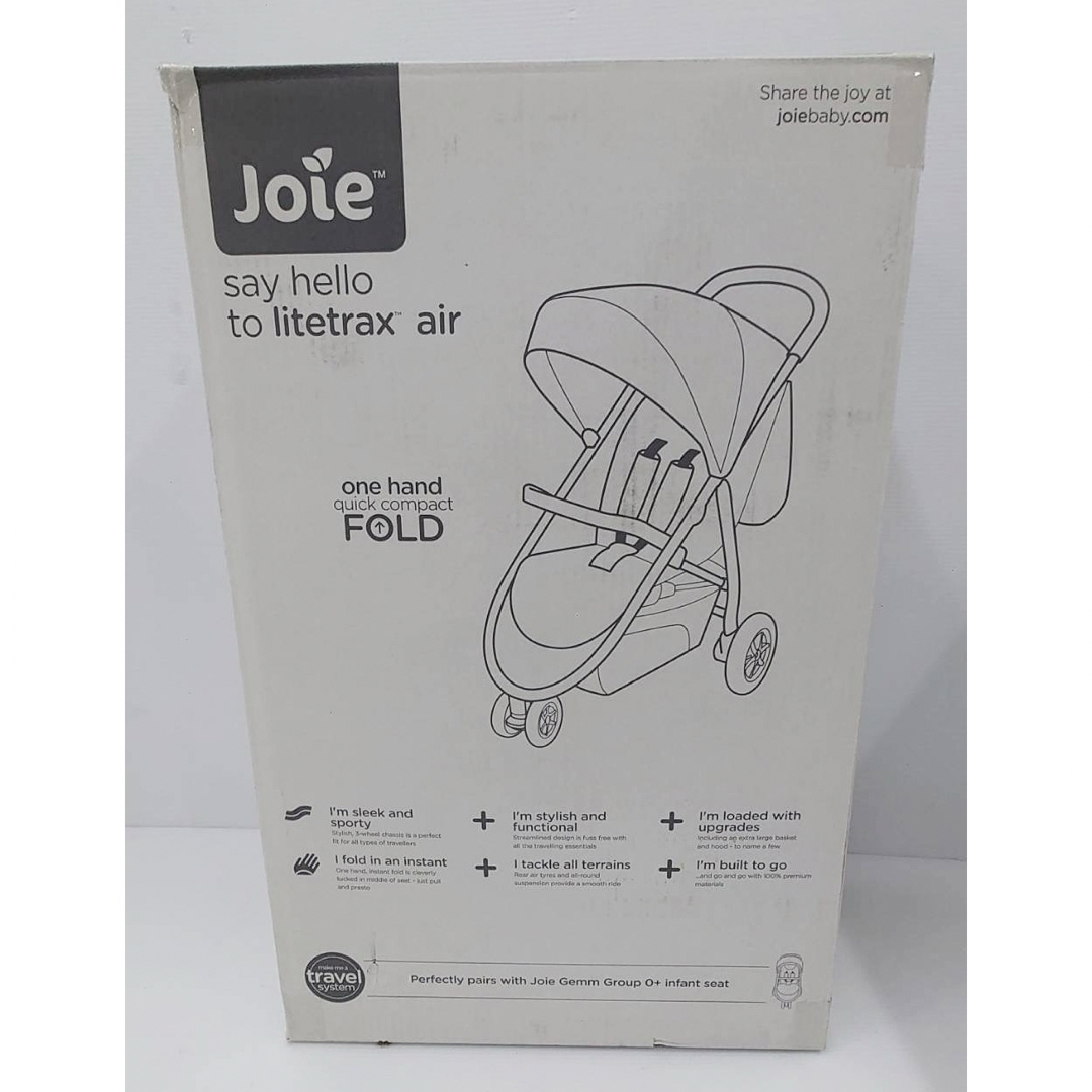 Joie (ベビー用品)(ジョイー)のJoie ジョイー 三輪ベビーカー ライトトラックス エア クロム キッズ/ベビー/マタニティの外出/移動用品(ベビーカー/バギー)の商品写真