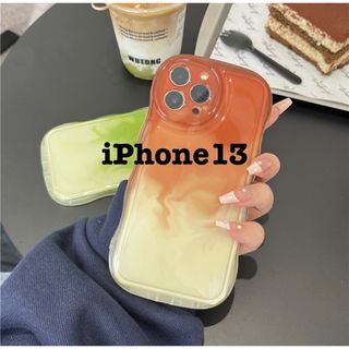 iPhoneケース13 韓国 お洒落　ペアルック スマホケース　ブラウン(iPhoneケース)