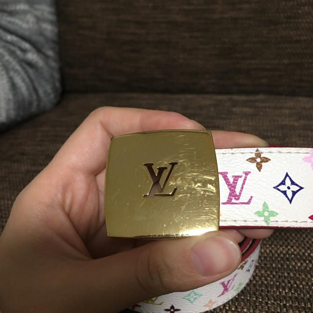 LOUIS VUITTON(ルイヴィトン)のルイヴィトン マルチカラー白ベルト レディースのファッション小物(ベルト)の商品写真