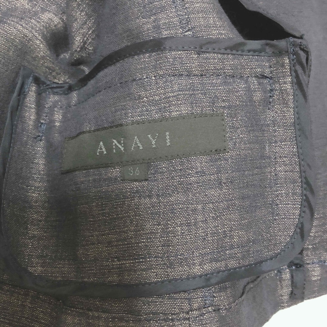 ANAYI(アナイ)のANAYI アナイ  ライダース ジャケット デニム 風 レディースのジャケット/アウター(ライダースジャケット)の商品写真