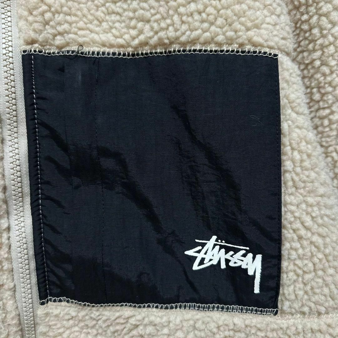 STUSSY(ステューシー)の1193【人気Lサイズ】ステューシー☆ワンポイントロゴ　ボア　ジャケット　美品 メンズのジャケット/アウター(ブルゾン)の商品写真