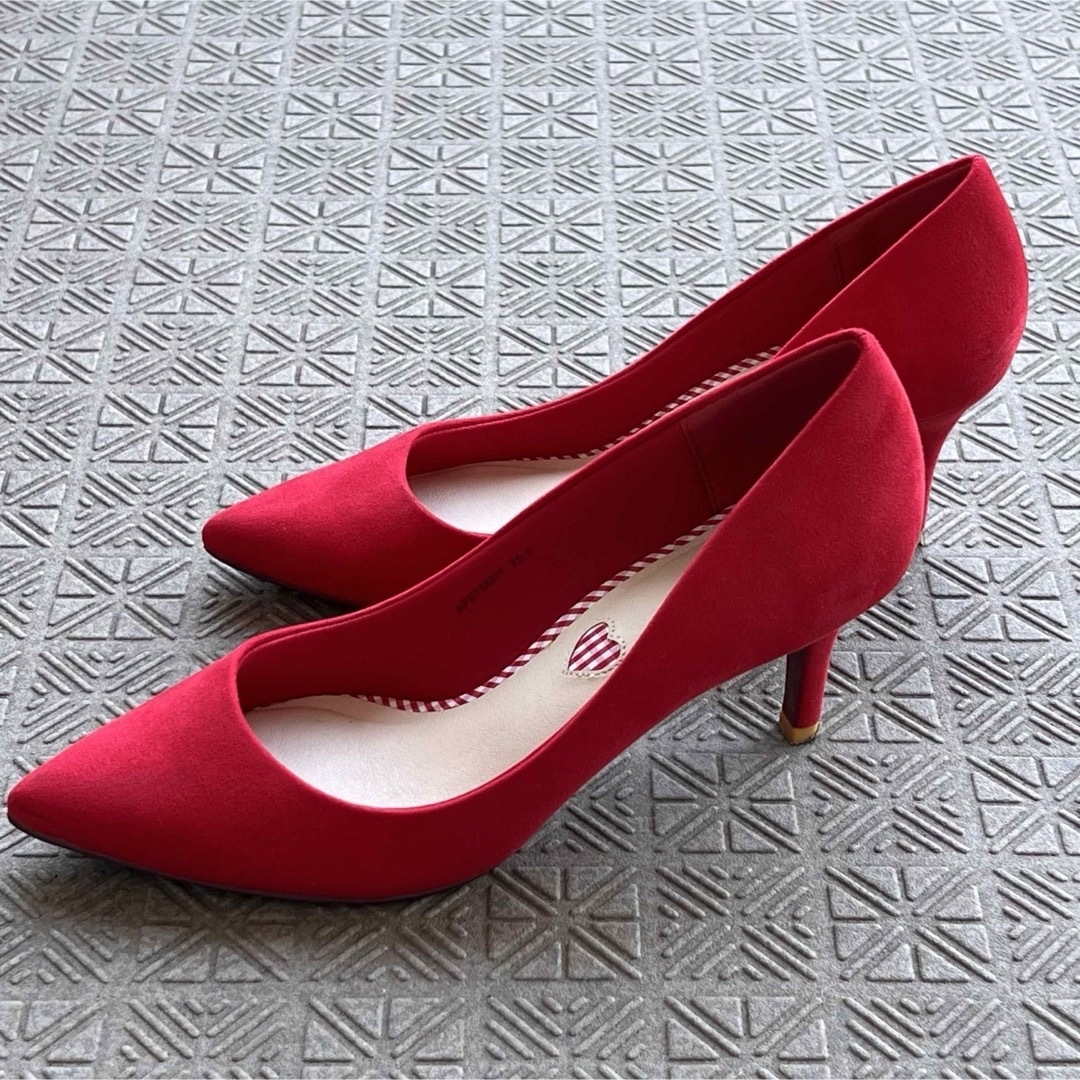 RANDA(ランダ)のRANDA ランダ　パンプス　赤　レッド　24.5cm レディースの靴/シューズ(ハイヒール/パンプス)の商品写真